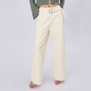 NEW ivory wide leg pants